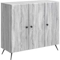 vidaXL Dressoir Sonoma-grijs, 89 x 34,5 x 80 cm, houtvezelplaat
