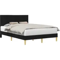 vidaXL Bedframe met hoofdeinde Zwart 120 x 200 cm Stof