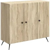 vidaXL Dressoir Sonoma-eikenhout, 89 x 34,5 x 80 cm, houtvezel