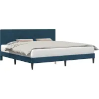 vidaXL Bedframe met hoofdeinde Blauw 180 x 200 cm Fluweel