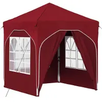 vidaXL Pop-up Feesttent 192 x 192 x 245 cm Bordeauxrood