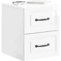 vidaXL Muurbevestigde Nachttafel 2 st Hoogglans Wit 34,5 x 33 x 40 cm