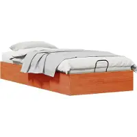 vidaXL Ottoman bedframe met opbergruimte Waskleur Bruin 100 x 200 cm