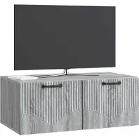 vidaXL Wandmontage TV-kast Grijs sonoma 78,5 x 41 x 30 cm Bewerkt hout