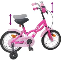 vidaXL Kinderfiets 12 Inch voor 2-4 jaar oud Donkerroze
