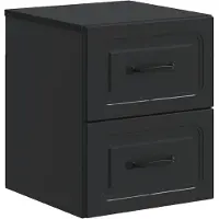 vidaXL Muurbevestigde Nachttafel Zwart 34,5 x 33 x 40 cm Bewerkt hout