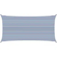 vidaXL Zonneschaduw Blauw en Wit 6 x 3 m 100% Polyester Oxford