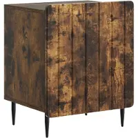 vidaXL Nachtkastje Gerookt eiken 43 x 34,5 x 52 cm Bewerkt hout