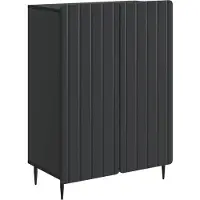 vidaXL Dressoir Zwart 66 x 34,5 x 92 cm Bewerkt hout