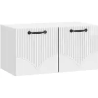 vidaXL Wandmontage TV-kast Hoogglans Wit 59,5 x 31 x 30 cm