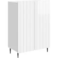 vidaXL Dressoir Hoogglans Wit 66 x 34,5 x 92 cm Bewerkt hout