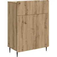 vidaXL Dressoir Artisanaal eiken 66 x 34,5 x 92 cm Bewerkt hout