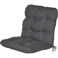 Beautissu Flair NL – Set van 6 Tuinkussen Lage Rug Antraciet– 100x50 cm – Zitkussen Matraskussen voor Tuin Meubelen