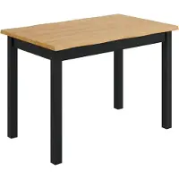 vidaXL Eettafel EKAI Zwart 112 x 70 x 76,5 cm Massief grenenhout