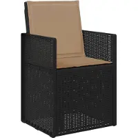 vidaXL Tuinstoelen 2 st Antracietkleurig en taupe PP