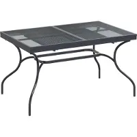 vidaXL Tuin Eettafel Set 9 st Antracietkleurig Gaas en Staal