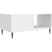 vidaXL Salontafel Hoogglans Wit 90 x 50 x 40 cm Bewerkt hout