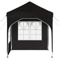 vidaXL Pop-up Feesttent 192 x 192 x 245 cm Zwart
