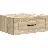 vidaXL Muurbevestigde Nachttafel Sonoma Eiken 49 x 34,5 x 20 cm