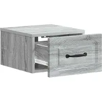 vidaXL Muurbevestigde Nachttafel Grijs sonoma 34,5 x 33 x 20 cm