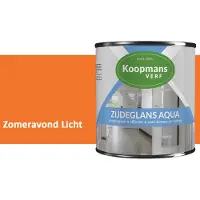 Koopmans Verf Koopmans Zijdeglans Aqua Lakverf – Zijdeglans houtlak voor kozijnen, deuren en meubels – Binnen & buiten – Watergedragen en sneldrogend – Zomeravond Licht – 2,5 l