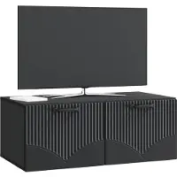 vidaXL Wandmontage TV-kast Zwart 78,5 x 41 x 30 cm Bewerkt hout