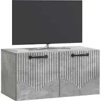 vidaXL Wandmontage TV-kast Betongrijs 59,5 x 31 x 30 cm Bewerkt hout