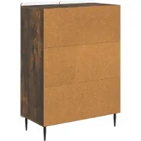 vidaXL Dressoir Gerookt eiken 66 x 34,5 x 92 cm Bewerkt hout