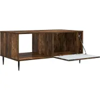 vidaXL Salontafel Gerookt eiken 90 x 50 x 40 cm Bewerkt hout