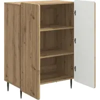 vidaXL Dressoir Artisanaal eiken 66 x 34,5 x 92 cm Bewerkt hout