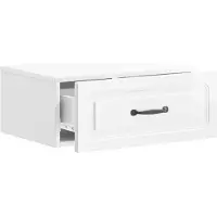 vidaXL Muurbevestigde Nachttafel 2 st Hoogglans Wit 49 x 34,5 x 20 cm