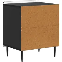 vidaXL Nachtkastje Zwart 43 x 34,5 x 52 cm Bewerkt hout