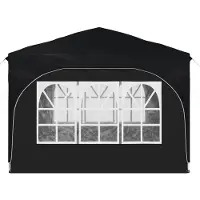 vidaXL Pop-up Feesttent 290 x 290 x 245 cm Antraciet