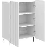 vidaXL Dressoir Hoogglans Wit 66 x 34,5 x 92 cm Bewerkt hout