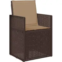 vidaXL Tuinstoelen 2 st Bruin en Taupe PP