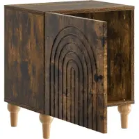 vidaXL Nachtkastje 2 pcs Gerookt eiken 43 x 34,5 x 50 cm Bewerkt hout