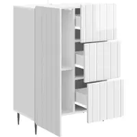 vidaXL Dressoir, hoogglans wit, 66 x 34,5 x 91,5 cm, houtvezel