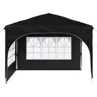 vidaXL Pop-up Feesttent 290 x 290 x 245 cm Zwart