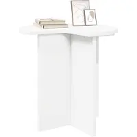 vidaXL Bijzettafel Wit Ø 39 x 38 cm Bewerkt hout