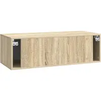 vidaXL Wandmontage TV-kast Sonoma Eiken 98 x 41 x 30 cm Bewerkt hout