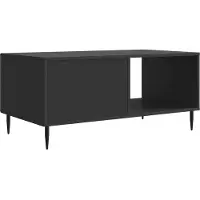vidaXL Salontafel Zwart 90 x 50 x 40 cm Bewerkt hout