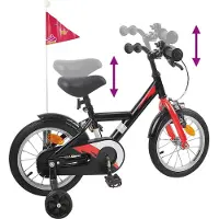vidaXL Kinderfiets 14 Inch voor 3-5 jaar oud Zwart