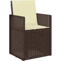 vidaXL Tuinstoelen 2 st Bruin en crèmekleurig PP