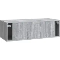 vidaXL Wandmontage TV-kast Grijs sonoma 98 x 41 x 30 cm Bewerkt hout