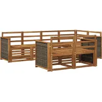 vidaXL Buiten bank set 6 st Naturel Massief Acacia Hout