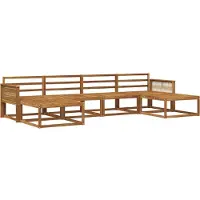 vidaXL Buiten bank set 6 st Naturel Massief Acacia Hout