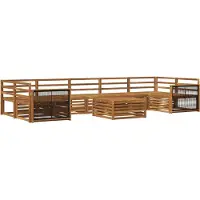 vidaXL Buiten bank set 8 st Naturel Massief Acacia Hout