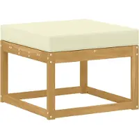 vidaXL Outdoor Hocker Massief Acacia Hout Wit