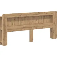 vidaXL Hoofdeinde Kast Artisanaal eiken 180 cm Geconstrueerd hout