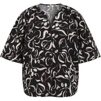 We fashion Blouse bruin / zwart / wit